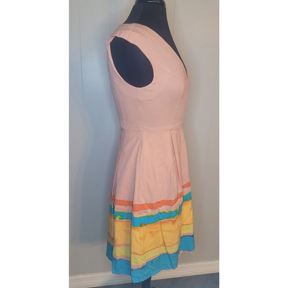 Tracy Reese x Anthropologie Malibu Watercolor Pleated Dress Sz 0 GUC (28" Chest) - Picture 5 of 16